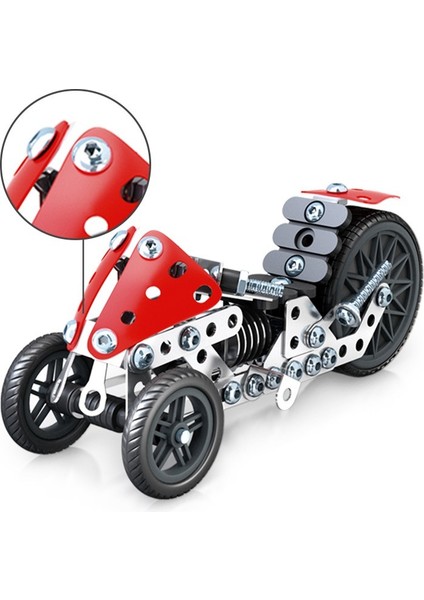 Çocuk Vida Montaj 3D Metal Mühendislik Araba Eğitici Çelik Oyuncak (Yurt Dışından)
