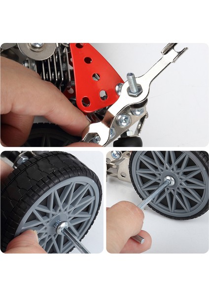 Çocuk Vida Montaj 3D Metal Mühendislik Araba Eğitici Çelik Oyuncak (Yurt Dışından)