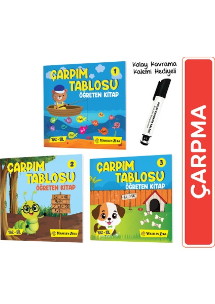 Çarpım Tablosu Öğreten Kitap Yaz Sil Serisi