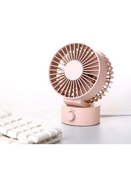 Mkjınmeı USB Mini Ofis Masaüstü Çift Bıçaklı Fan (Yurt Dışından)