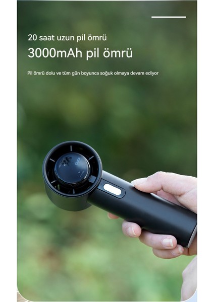 Mkjınmeı Yüksek Hızlı El Tipi Fan Açık Hava Taşınabilir Türbin Küçük Fan (Yurt Dışından)