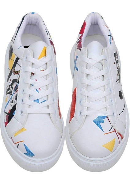Kadın Vegan Deri Beyaz Sneakers - Crash Of Neuron Tasarım fiyatları