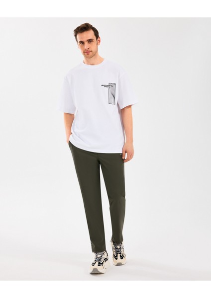 M Heavyweight Graphic Tee T-Shirt Erkek White Traditional Tshirt S2510153-100 modelleri