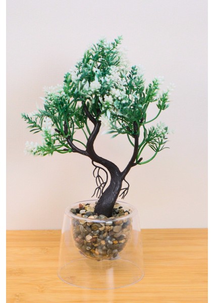 Dekoratif Çift Cıdar Saksılı Yapay Lavanta Çiçeği Beyaz 25 cm EVA-5855 C1-1-423 modelleri