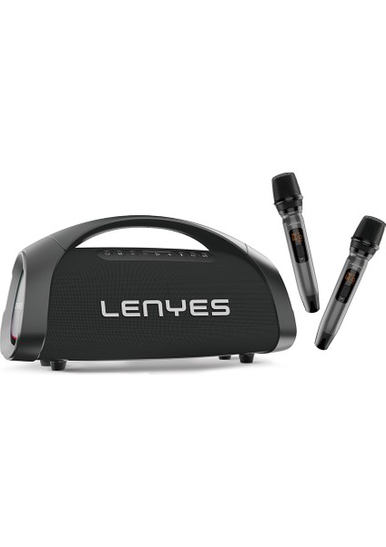 S873 Rgb Işıklı Taşınabilir Kumandalı&Mikrofonlu Tws Bluetooth Speaker Hoparlör V5.3 Siyah