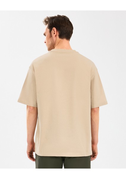 M Heavyweight Graphic Tee T-Shirt Erkek Bej Tshirt S2510155-211 fırsatları