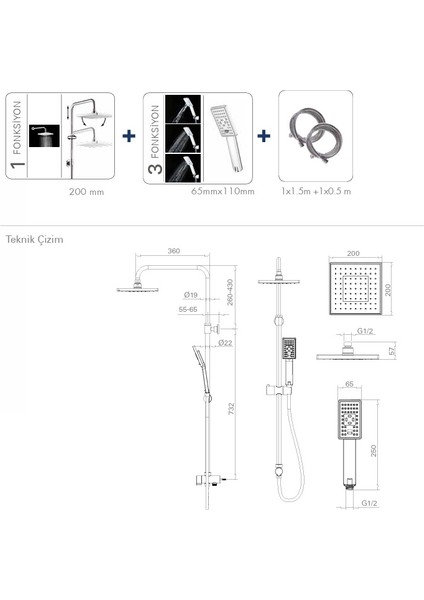 Mona Duş Sistemi modelleri