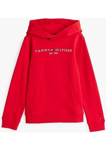 Erkek Çocuk Th Kapüşonlu Sweatshirt - Kırmızı