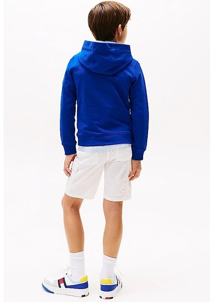 Erkek Çocuk Th Kapüşonlu Sweatshirt - Mavi