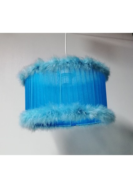 Beyaz Kırmızı Pembe Siyah Kız Erkek Çocuk Odası Tüylü Avize Yatak Odası Avizesi Çap 30 cm