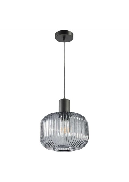 Rustik Füme Avize 20 cm Spor Tekli Avize Cafe Salon Koridor Yatak Odası