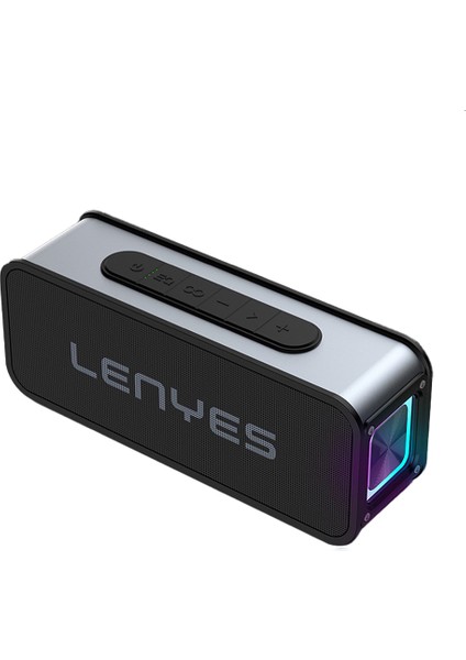 S856 Rgb Işıklı Mikrofonlu Bluetooth Speaker Hoparlör V5.0 Siyah