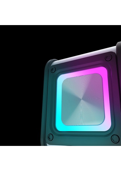 S856 Rgb Işıklı Mikrofonlu Bluetooth Speaker Hoparlör V5.0 Siyah