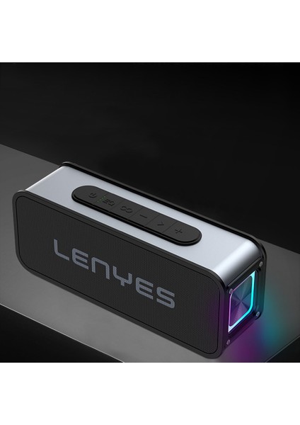 S856 Rgb Işıklı Mikrofonlu Bluetooth Speaker Hoparlör V5.0 Siyah