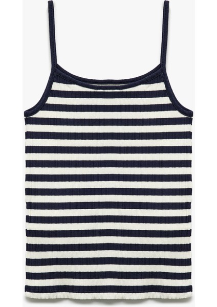 Ribanalı Çizgili Nakış Detaylı Ince Askılı Atlet fiyatları