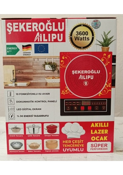 Şekeroğlu Ailipu Bütün Tencereleri Kabul Eden Elektrikli Ocak 3600 Watt