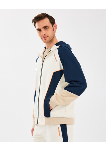M Diagonel Lw Fleece Fullzip Hoodie Sweatshirt Erkek Off White Sweatshirt S2510027-102 fiyatları