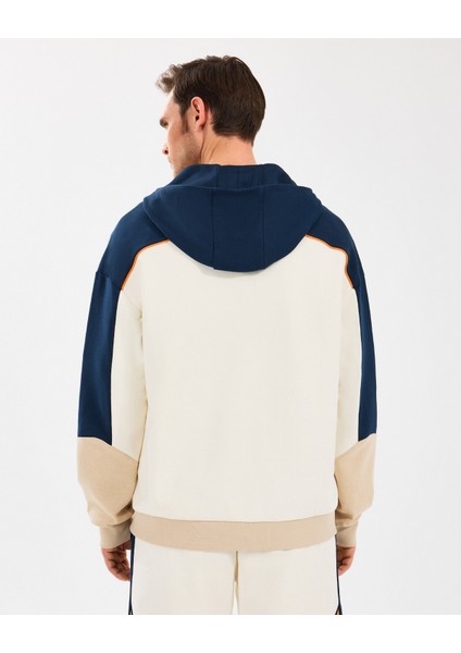 M Diagonel Lw Fleece Fullzip Hoodie Sweatshirt Erkek Off White Sweatshirt S2510027-102 fırsatları