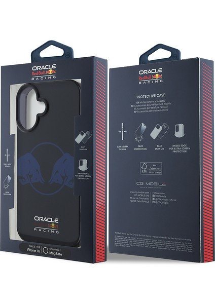 iPhone 16 Kılıf Redbull Lisanslı Magsafe Özellikli Iml Çift Boğa Baskılı Sert Pc Kapak Lacivert indirimleri