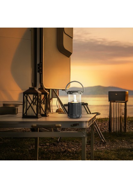 S230 Kamp Gece Lambalı Bluetooth Speaker Hoparlör V5.3 Siyah