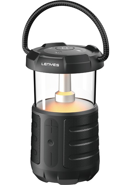 S230 Kamp Gece Lambalı Bluetooth Speaker Hoparlör V5.3 Siyah