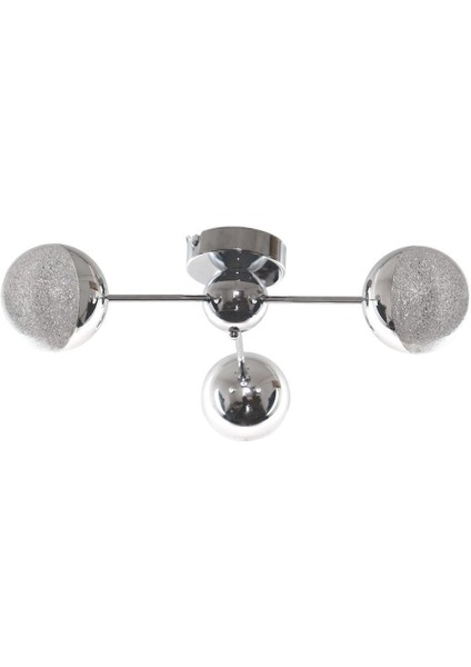 Rima Plofonyer Modern Retro Krom Renk Salon - Mutfak - Yatak Odası 3 Lü LED Avize