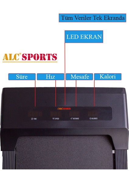 Sports Uzaktan Kumandalı Yürüme ve Koşu Bandı ALC-TM36013-1