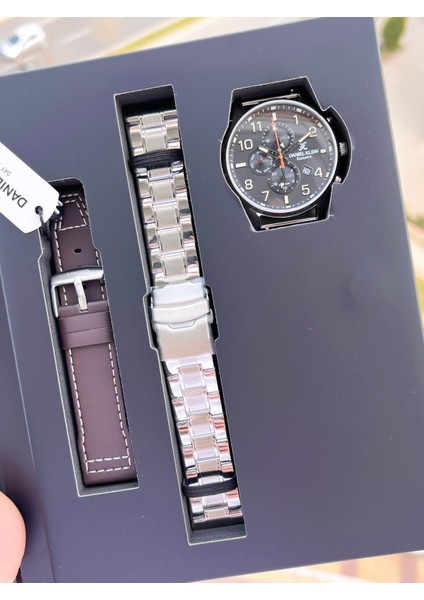 Çelik Kordon & Deri Kordonlu Iç Fonksiyonları Aktif 3 Atm Erkek Kol Saati BCK.10737.K5