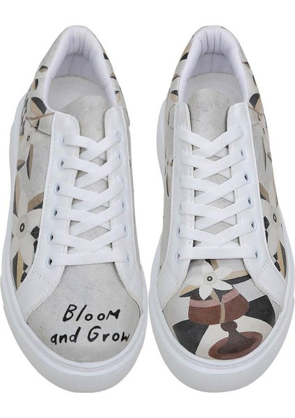 Kadın Vegan Deri Bej Sneakers - Bloom And Grow Tasarım modelleri