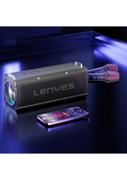 S828 Rgb LED Işıklı Tws Bluetooth Speaker Hoparlör V5.0 Siyah