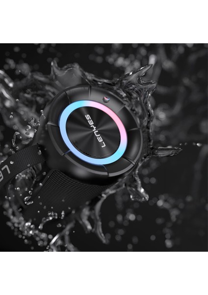 S871 Rgb Işıklı Taşınabilir Su Geçirmez Tws Bluetooth Hoparlör Siyah