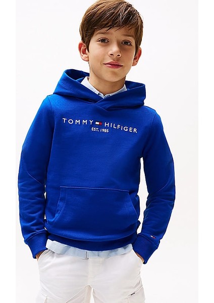 Erkek Çocuk Th Kapüşonlu Sweatshirt - Mavi