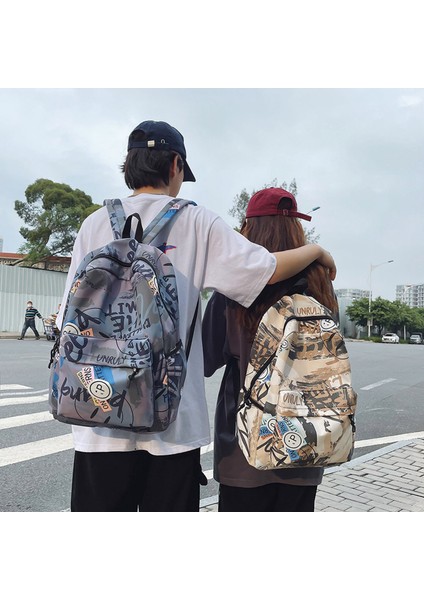 Erkekler ve Kadınlar Için Kişiselleştirilmiş Graffiti Moda Sırt Çantası (Yurt Dışından)