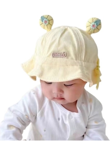 Yaz Bebek Balıkçı Şapkası Sevimli Süper Sevimli Yenidoğan Bebek Güneş Koruması Erkek Kız Havza Şapka (Yurt Dışından)