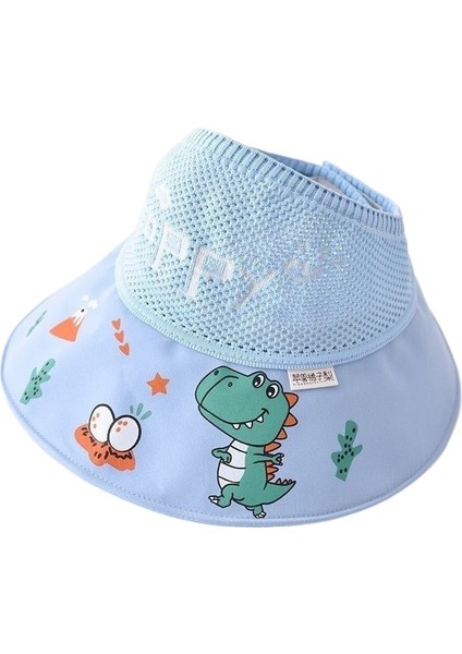 Çocuk Güneş Şapkası Yaz Şapkası Erkek Bebek Güneş Şapkası Erkek Kız Boş Üst Güneş Şapkası Erkek Anti-Ultraviyole (Yurt Dışından)
