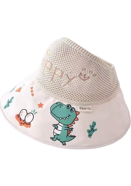 Çocuk Güneş Şapkası Yaz Şapkası Erkek Bebek Güneş Şapkası Erkek Kız Boş Üst Güneş Şapkası Erkek Anti-Ultraviyole (Yurt Dışından)