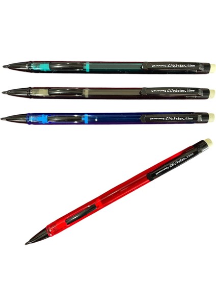 Sanford Clickster Yandan Basmalı Versatil Kalem 0.5mm 4'lü Set
