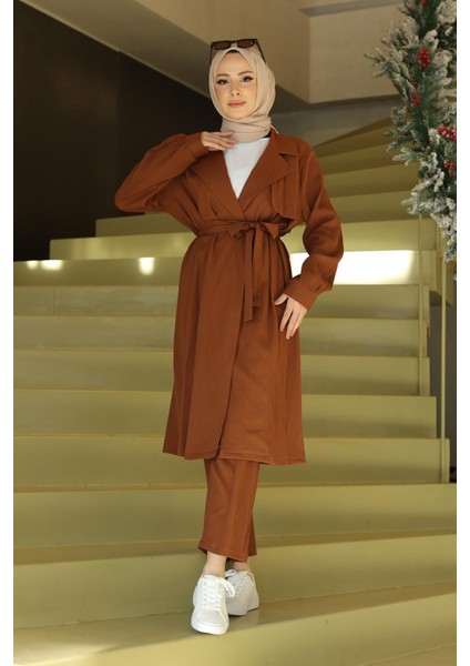 Ay Parça Detaylı Takım Kahverengi fırsatları