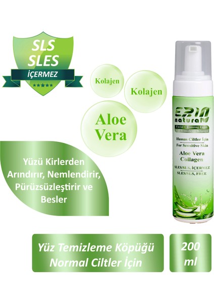 Nemlendirici Besleyici Yüz Temizleme Köpüğü Hassas Cilt Için - Sülfatsız 200 ml