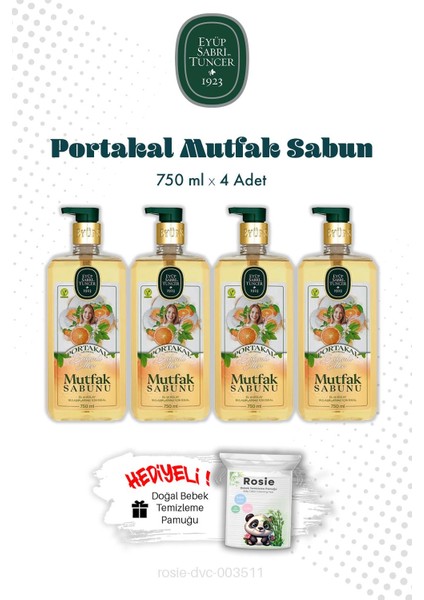 Portakal Mutfak Sabun 750 ml X4 ve Rosıe