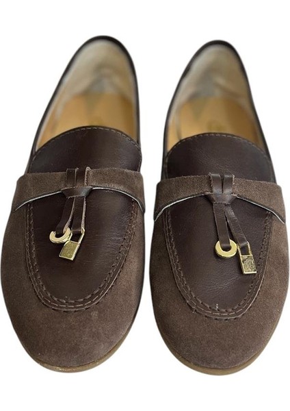 Kahve Süet Deri Loafer