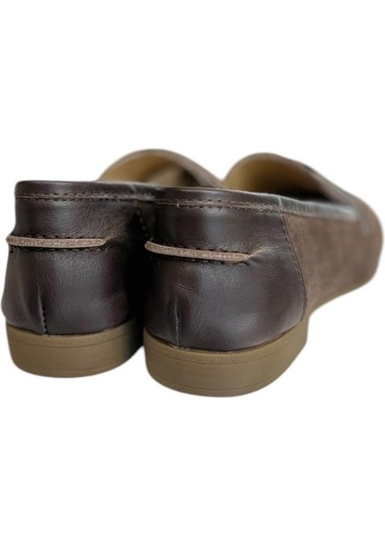 Kahve Süet Deri Loafer