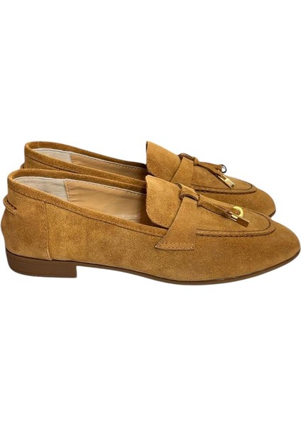 Taba Süet Deri Loafer