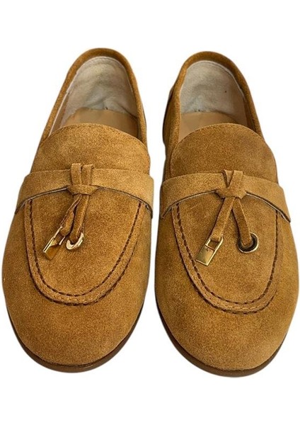 Taba Süet Deri Loafer