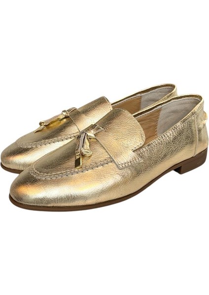 Gold Deri Loafer modelleri