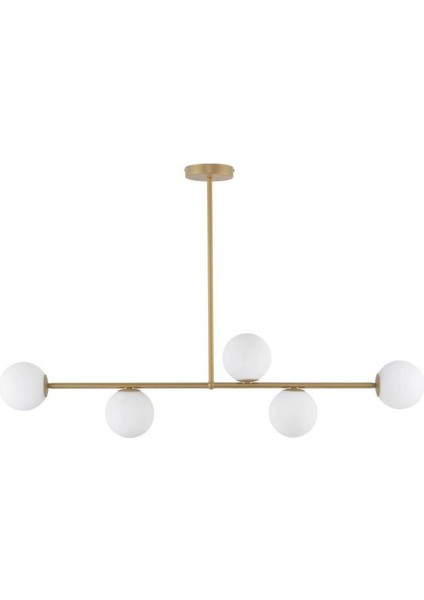 PL-AVZ001 Statik Eskitme Mat Gold 5xeg9 Yemek Masası Üstü Yatak Odası Salon Avize
