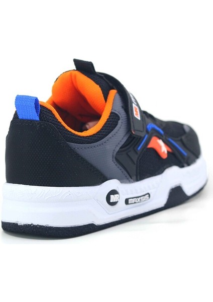 Çırtlı Çocuk Spor Ayakkabı Siyah - Füme - Turuncu TARZMAX514 fiyatları