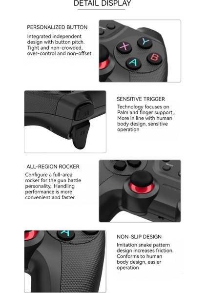 Çiftli 2.4g Kablosuz Oyun Kolu Pc Uyumlu Pilli Joystick Wireless Gamepad Hassas Trigger Kaymaz Tasarım Çiftli G2.4g
