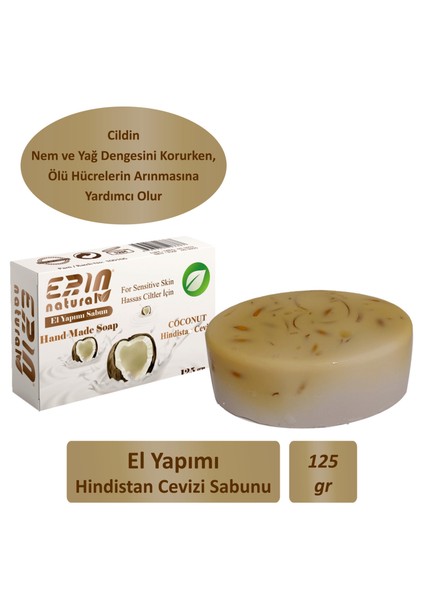 El Yapımı Hindistan Cevizi Yağlı Sabun 125 gr
