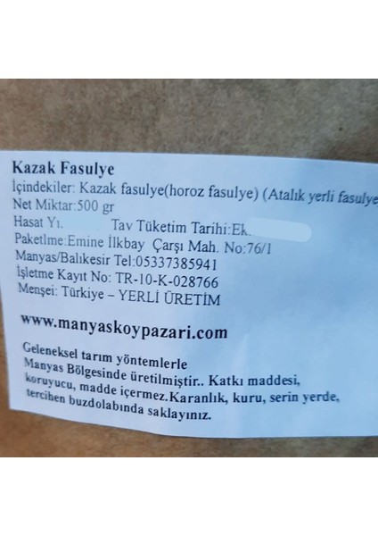 Doğal Kazak Fasulye 500 gr Paket - Horoz Fasulye fiyatları
